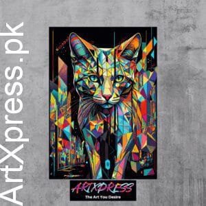 Cat Portrait Metal Poster