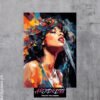 Girl Singing Metal Poster
