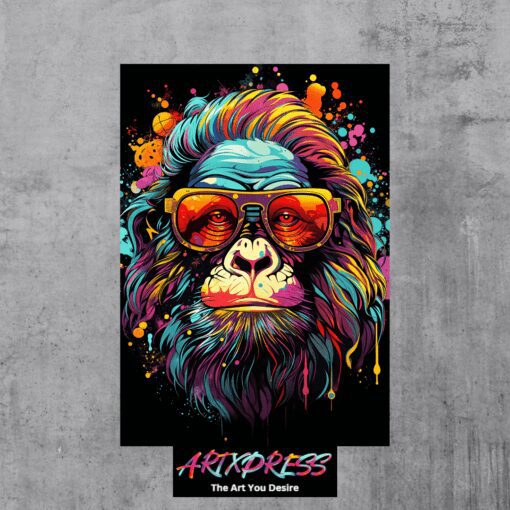 Stylish Ape Metal Poster