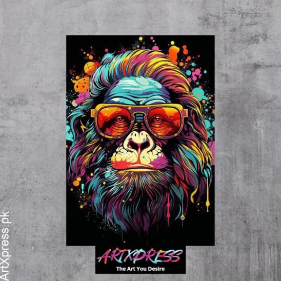 Stylish Ape Metal Poster