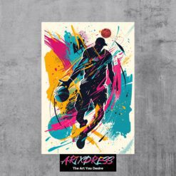 Basketball Player Metal Poster