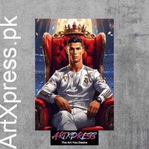 CR7 Portrait Metal Poster
