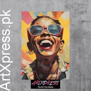 Joyful Black Woman Metal Poster