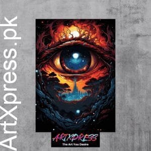 Eye Observing A City Metal Poster