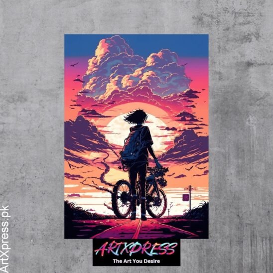 Girl In Love Looking At The Horizon Metal Poster