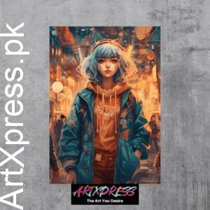 Influencer In Anime Style Metal Poster