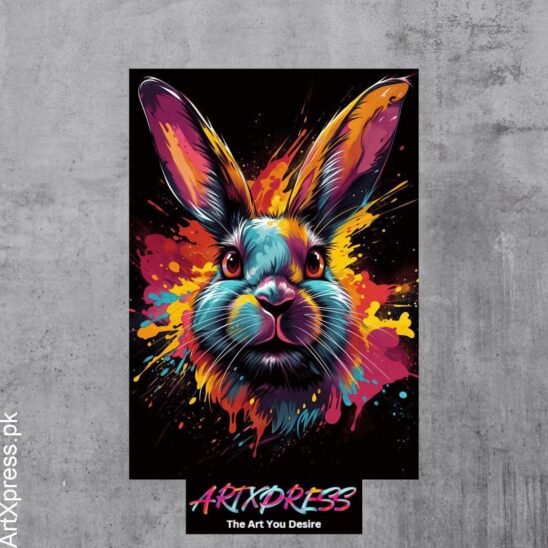 Funny Rabbit Metal Poster