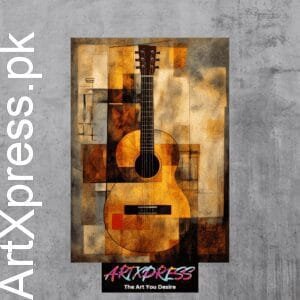 Guitar Abstract Metal Poster