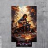 Teenager Playing Guitar Metal Poster