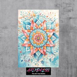 Mandala Design Metal Poster