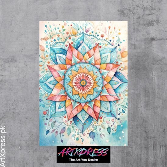 Mandala Design Metal Poster
