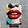 Redlips Pop Art Metal Poster