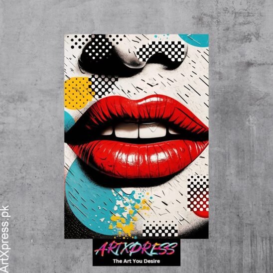 Redlips Pop Art Metal Poster