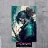 Samurai Warrior Metal Poster