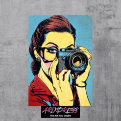 Photographer Portrait Metal Poster