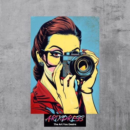 Photographer Portrait Metal Poster