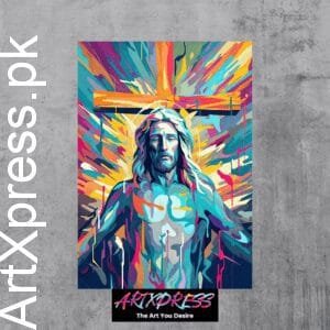 Jesus Christ On CrossMetal Poster