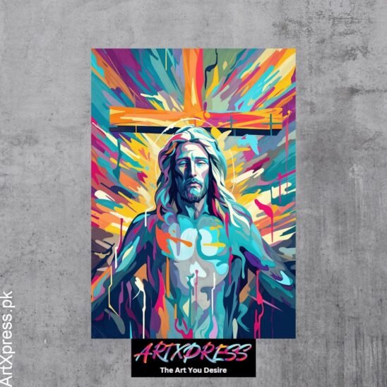 Jesus Christ On CrossMetal Poster