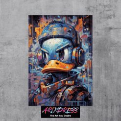 Cartoon Duck Metal Poster