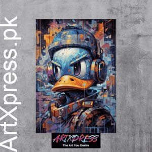 Cartoon Duck Metal Poster