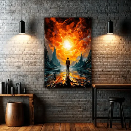 Future Sunset at The End of Time | Metal Poster