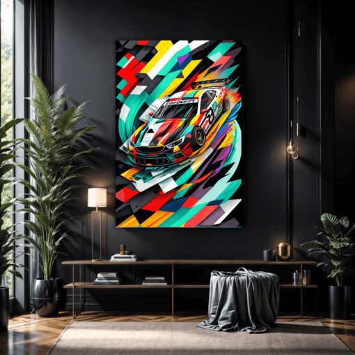 Multi Colored Geometric | Metal Poster