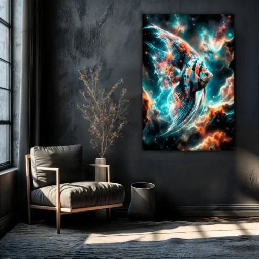 Cosmic Nebula Angelfish | Metal Poster