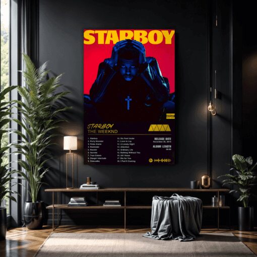 Starboy Album The Weekend | Metal Poster