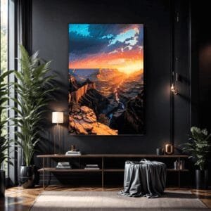 Sunset In The Valley | Metal Poster