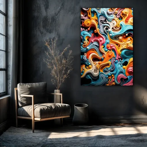 Abstract Color Fantasy Rich In Tones | Metal Poster