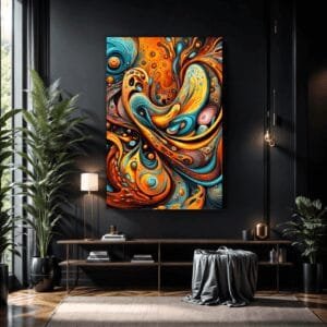 Swirling Shapes | Metal Poster