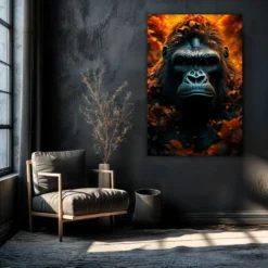 A Head Of A Gorilla | Metal Poster