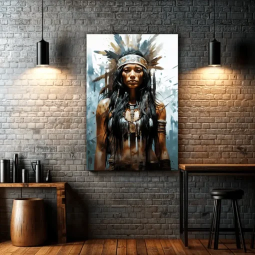 Timeless Echoes from Native Indian Heritage | Metal Poster