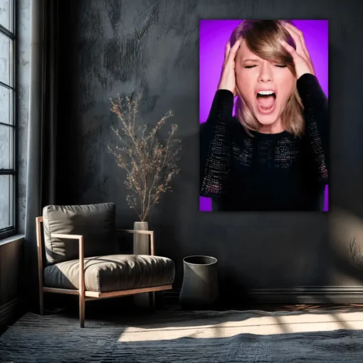 Taylor Swift Shouting | Metal Poster