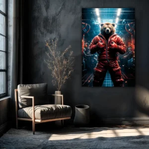 Barney The Bear In The Middle Of The Cage | Metal Poster