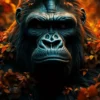 A Head Of A Gorilla | Metal Poster