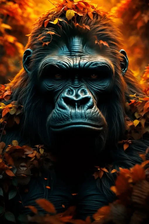 A Head Of A Gorilla | Metal Poster