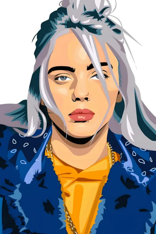 Billie Eilish Portrait | Metal Poster