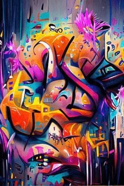 Car Graffiti | Metal Poster