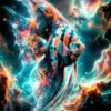 Cosmic Nebula Angelfish | Metal Poster