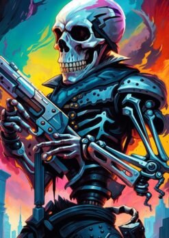 Digital Skeleton Art | Metal Poster