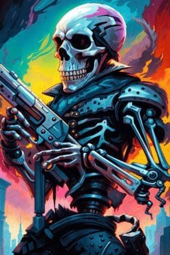 Digital Skeleton Art | Metal Poster