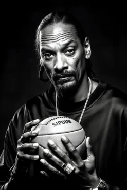 Snoop Dogg With Basketball | Metal Poster