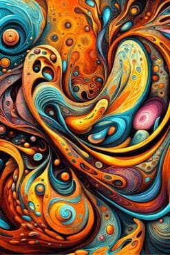 Swirling Shapes | Metal Poster