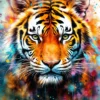 The Mighty Bengal Tiger Roar of The Jungle Splash Art | Metal Poster