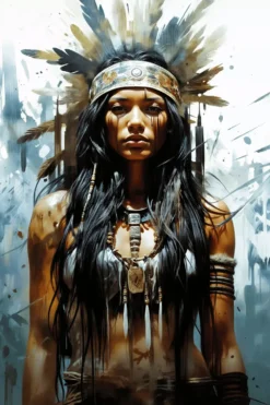 Timeless Echoes from Native Indian Heritage | Metal Poster