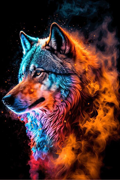 Wolf Digital Art | Metal Poster