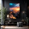 Sunset In The Valley | Metal Poster