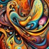 Swirling Shapes | Metal Poster