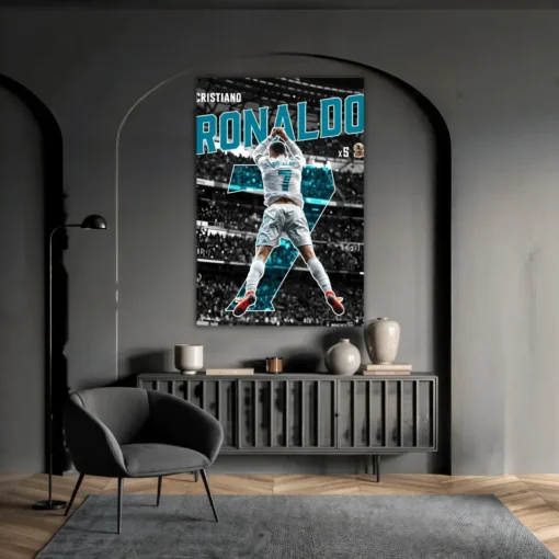 Ronaldo Celebration Goal | Metal Poster